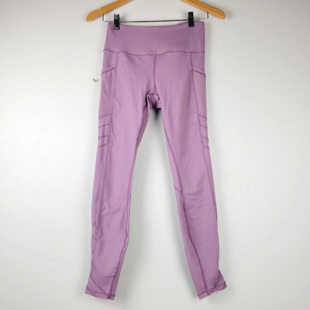 Reflex Leggings 90 Degree Womens Small Mauve Pink High Waisted Ankle Length